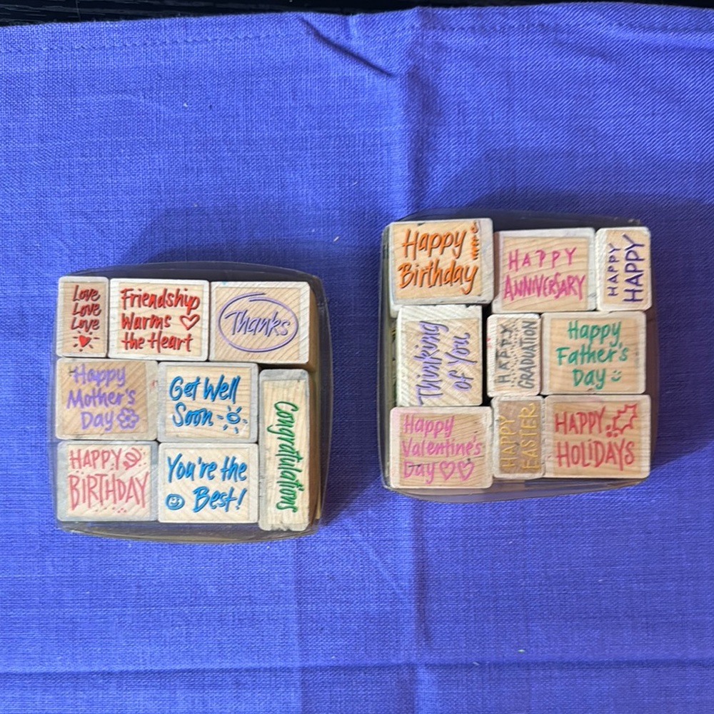Colorful Rubber Stamp Set